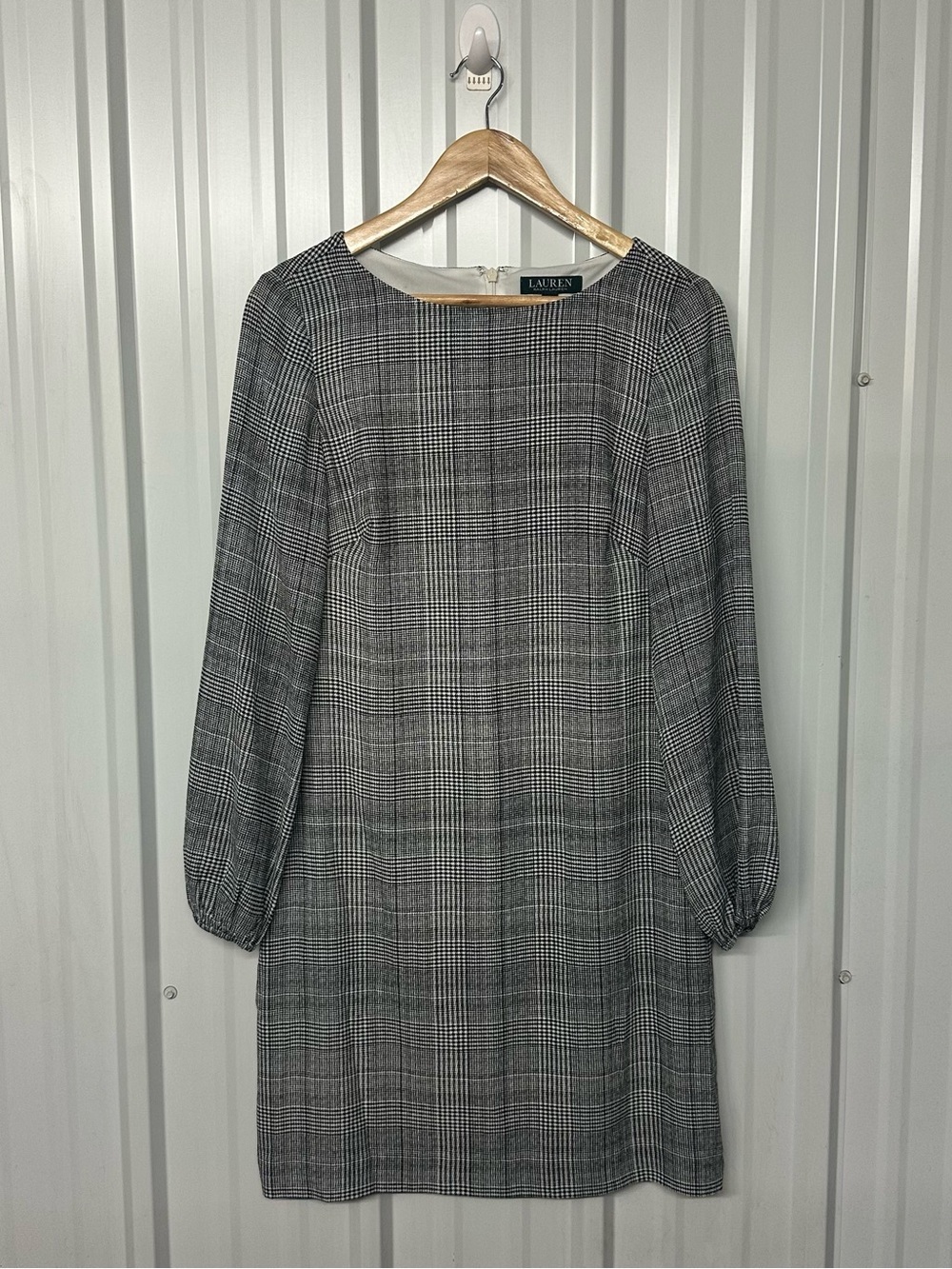 Lauren Ralph Lauren Glen Plaid Shift Dress Vintage Preppy Classic